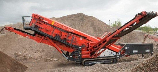 Sandvik QA451 Doublescreen in a recycling application